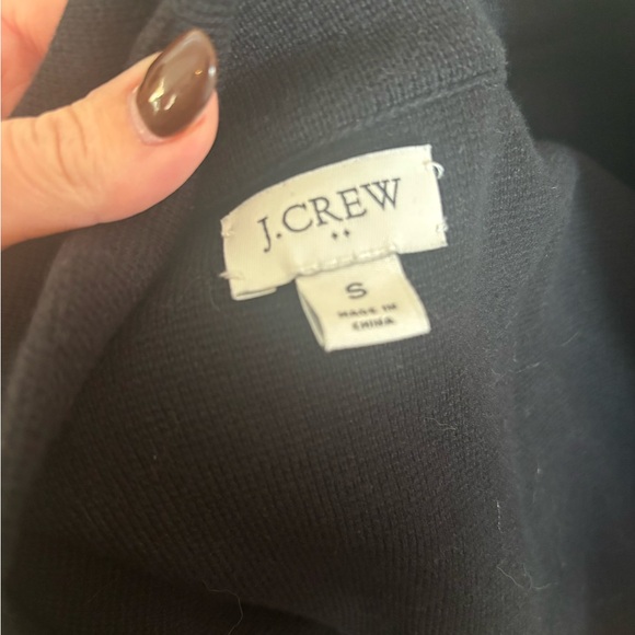 J. Crew Women's Sweater Blazer on Black Cotton Size Small Chic Minimalist - Picture 2 of 3
